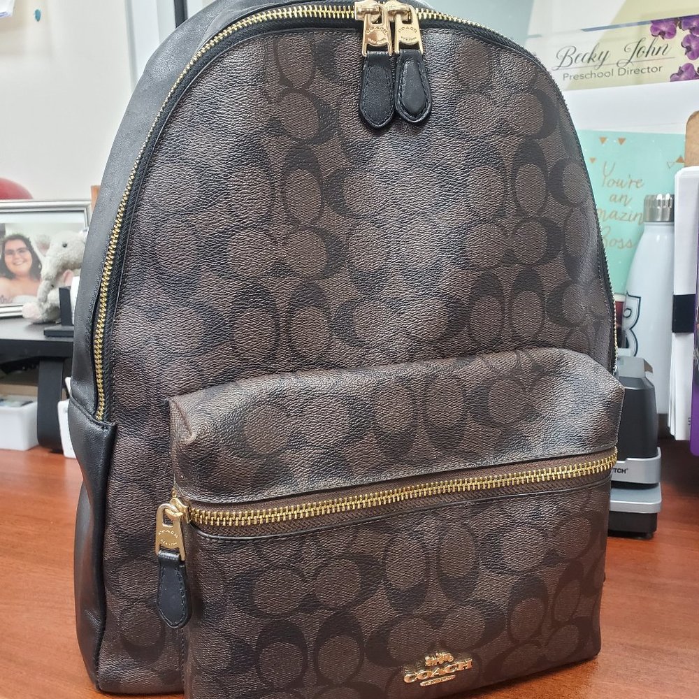 Coach Leather Backpack